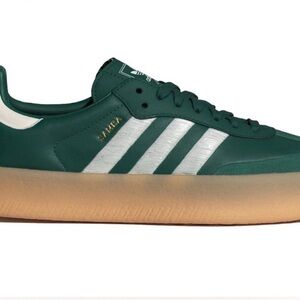 adidas Samba Green Sneakers with White Stripes